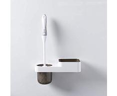 Qixidan Escobilla Para Inodoro Set De Escobilla Para Inodoro Ponche Gratis Inodoro Montado En La Pared Cepillo De Cerdas Suaves Fuerte Y Resistente