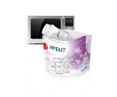 Philips Avent SCF297/05 - Bolsas esterilizadoras a vapor para microondas, 5 bolsas para microondas en cada paquete