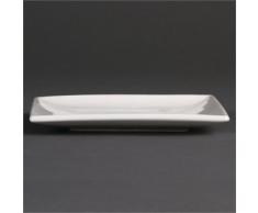 Olympia plato cuadrado de porcelana (U153, blanco (Pack de 12)