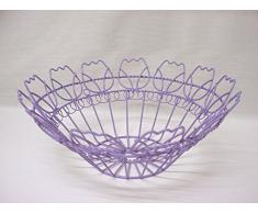 FRUTERO METAL REDONDO TULIPANES VIOLETA