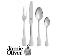 Jamie Oliver Cubertería clásica Moderna (18/0) - 16 Piezas, Plata