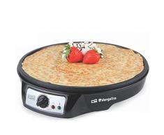 Orbegozo CM 2360 - Crepera eléctrica, superficie antiadherente de 30 cm de diámetro, temperatura regulable, 1000 W de potencia
