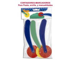 Jovi- Set con 3 cortadores y marcadores para pasta (330759) , color/modelo surtido