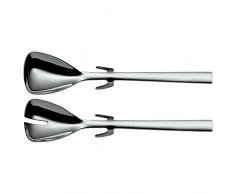 WMF Wings Cubierto para Servir Ensalada con alas (2 Piezas), Acero Inoxidable Pulido