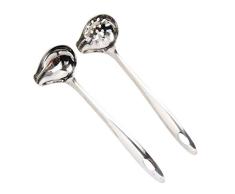 Xinxinchaoshi Cucharón, Cuchara de Agua Cucharas de Sopa de Mango Largo de Acero Inoxidable Cuchara y colador de Colada for Cubiertos de Cocina de Acero Inoxidable Cucharones para Salsa