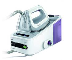 Braun Carestyle5 - Centro de planchado, 2400 w, suela bidireccional eloxal 3d, golpe de vapor 340 g/min, sistema bloqueo easylock, blanco y púrpura