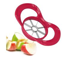 Metaltex Vitamines Power Cortador de Manzanas, Acero Inoxidable, Rojo, 19.5x11.5x5.5 cm