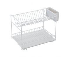 Sauvic 89000 ESCURREPLATOS PEQUEÃO PLASTIFICADO BLANCO, 38.5x25x28 cm