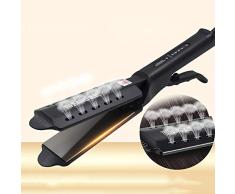Plancha de pelo de hierro plano iónico de turmalina de cerámica, planeador profesional para salón de instrumentos, barra de temperatura ajustable, para todo tipo de cabello