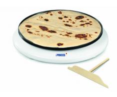 Princess 492227 Crepera, termostato regulable, 1000 W, 30 cm de diámetro, revestimiento antiadherente, espátula de madera incluida, fácil de limpiar