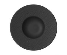 Villeroy & Boch Manufacture Rock Plato para pasta Porcelana Premium, Negro (Rock), 29 cm
