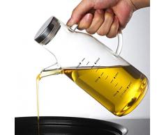 Dispensador de aceite, Botella de vidrio de aceite de oliva a prueba de fugas, Contenedor de condimento de 550 ml