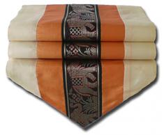 by soljo - naranja mesa de mantel de lino camino de mesa corredor seda tailandesa elefante Elegante 150 cm de largo x 30 cm
