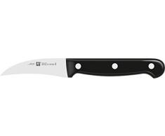 ZWILLING Cuchillo para pelar, Longitud de la hoja: 7 cm, Hoja curvada, Mango especial de acero inoxidable/plÃ¡stico, Twin Chef