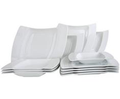 Creatable 13456 - Vajilla cuadrada (12 piezas), color blanco
