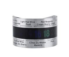 Delaman Termómetro LCD for Vino - Botella de Acero Inoxidable Cerveza Vino Tinto Pulsera Sensor de Temperatura