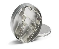 Patisse 10620 Caja moldes corta-galletas pies, 3pcs