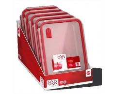 Emsa 517776 - Recipiente para Alimentos Rectangular de 1.2 l, plÃ¡stico, Rojo, 22.5 x 16.3 x 5.8 cm