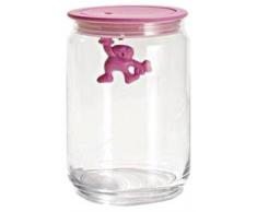 Alessi AMDR05 P Gianni - Tarro de cristal (90 cl), tapa color rosa