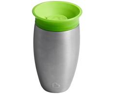 Munchkin Miracle 360°- Vaso antiderrames en acero inoxidable, verde, 296 ml