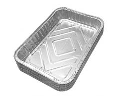 ounona sartenes de goteo de barbacoa desechables bandeja bandejas de papel de aluminio lata para grasa Catch sartenes de repuesto maletero de basura sin tapa 30pcs 570 ml