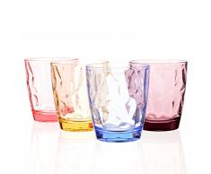 Vasos de plástico acrílico irrompibles para niños, apilables, para picnic, camping, playa, fiesta 4 Color1