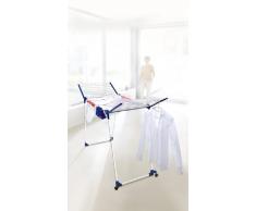 Leifheit Solid Pegasus 200 Deluxe Mobile - Tendedero de pie, acero inoxidable, blanco