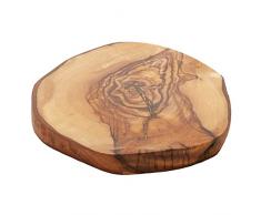 Woodware - plato plano de queso tamaño pequeño de madera de olivo