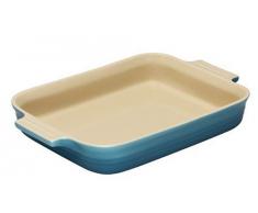 LE CREUSET Bandeja Rectangular, para 6 porciones, Cerámica de gres, Azul (Caribe), 32 cm