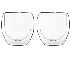 DUOS - Juego de 2 Vasos de Capuchino, 310 ml, con Doble Pared, para té, té o té con Efecto Flotante, también para Latte Macchiato, té, cócteles, Helados, postres, etc.