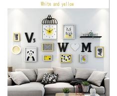 Marcos de fotos Foto Pared Decorativo Cuadro de combinación de Pared Juego de ponche Libre Decoración de Sala de Estar Pared de Fondo de sofá
