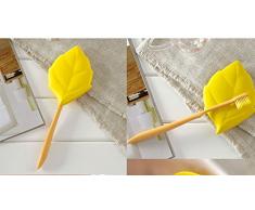 de la categoría alimenticia la forma de hoja de silicona recorrido de la taza de bolsillo / Beber Copa de 6 colores (Amarillo)