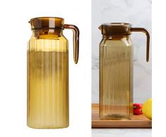 UPKOCH Jarra de Filtro de Agua 1100Ml Jarra de Té Helado Jarra de Jugo de Acrílico Jarra de Bebidas Jarra de Jugo para Jugo Merienda de Té (Raya)