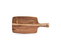Zeller 25551 – Tabla de Cortar con Mango, Madera de Acacia 41.8 X 19.5 x 1.2 cm, Natural
