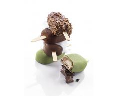 GEL01 Kit de 2 moldes de Silicona para Helados, Forma clÃ¡sica, Color Blanco