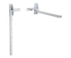 Sauvic Blanco TENDEDERO DE Pared ABATIBLE, Hierro, 54x14.5x14 cm