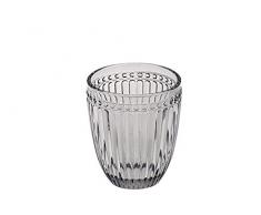 Anton Studio Designs Loire Juego de 6 Vasos de Cristal Doble Retro Gris Ahumado