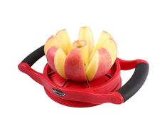 Newness Cortador de Manzanas, acero inoxidable pelador de manzanas con 8 afilaron la lámina serrada, la manija ergonómica del apretón y la base plástica