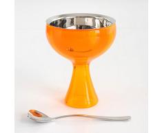 Alessi AMMI01S O Big Love - Copa y cuchara, color naranja
