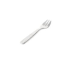 Alessi Juego de 4 Tenedores para ostras y moluscos 18/10, Color Plata, Acero Inoxidable, Acabado Brillante, 4 Unidad FM 23/36 S4 Colombina Fish