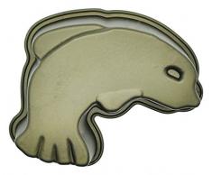 Silicone Gold Delfín Mini Molde, Silicona, Dorado, 20x12x3 cm