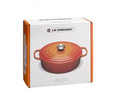 LE CREUSET Evolution Cocotte con Tapa, Ovalada, Todas Las Fuentes de Calor Incl. inducción, 3,2 l, Hierro Fundido, Rojo (Cereza), 25 cm