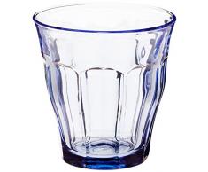 Duralex 1027BB06/6 Vasos Picardie Blue 25 cl, pack de 6, 0.25 litros, Cristal, Azul
