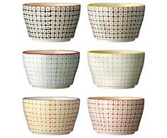 JannemÃ¤nnchen Cuencos Carla/6, 6Â Unidades/Hecha a mano/11Â x 6,5Â cm