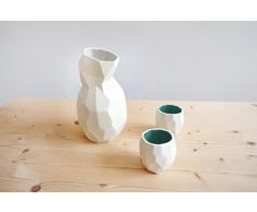 Poligon Conjunto de Copa - Holandés - Diseño - Cerámica - Inicio - Living - colorido - lúdico - Hecho a mano en los Países Bajos - Regalo - Él – Su - Lorier