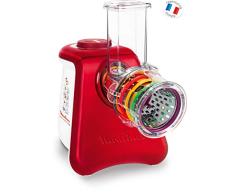 Moulinex DJ812510 Rallador eléctrico, 260 W, acero inoxidable, color rojo