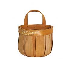 Welltobuy Cesta Colgante Mimbre Natural Cesta De Almacenaje Colgante Cesta De Pared Jardineras Colgantes Cesta De Macetas Cesta De Almacenamiento De Pan De Frutas para El Hogar Jardín Decoraci