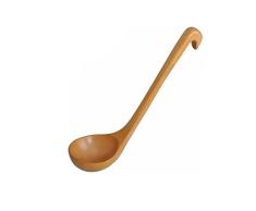 Natural Vajilla Utensilios de cocina de madera grande de la cuchara de sopa cuchara profunda Gachas gancho cuchara de utensilios de cocina salsa de servir leche cucharada de Tanoak Madera Color