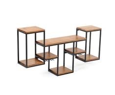 Estantes flotantes Soporte para vino de madera Portavasos de vino Soporte de copas Portavasos Enfriador de vino montado en la pared Estante de vino de pared retro Hierro metálico para bar Estante Esta