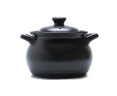 Ollas de cerámica Cazuela De Cerámica Olla De Piedra Olla De Tierra Olla De Barro Alta Temperatura Una Persona Cocina Negro Sopa Mini Bebé Hogar Anti-escaldado Completo Esmalte con Tapa
